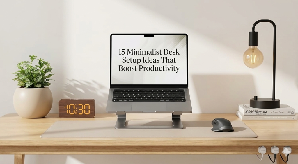 15 minimalist desk setup ideas that boost productivity