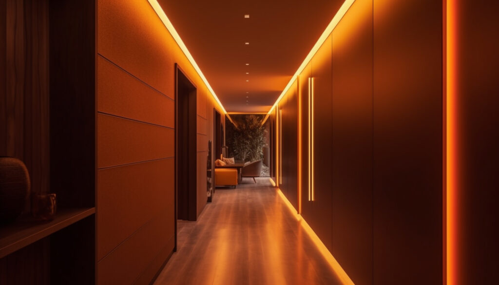 9 Best LED Lighting Ideas for Modern Rooms luxury modern apartment with futuristic lighting design generated by ai