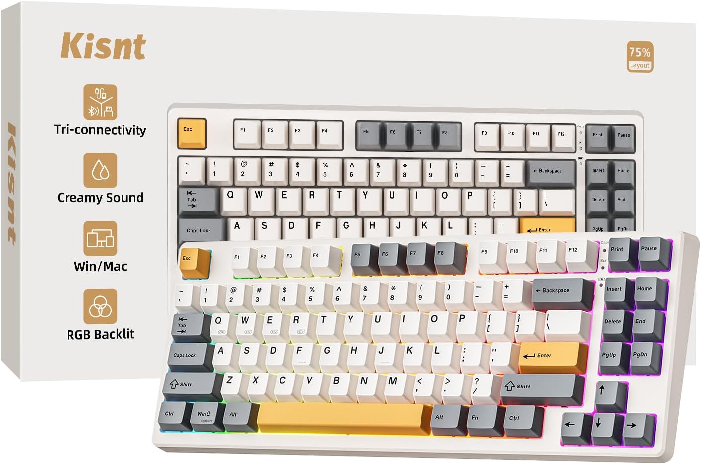Kisnt KN85 Wireless Mechanical Gaming Keyboard