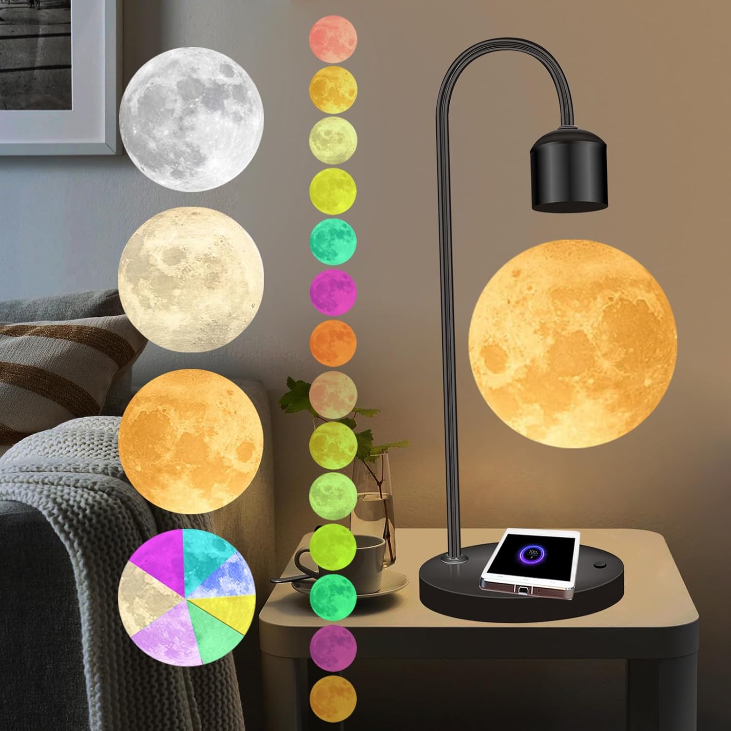 Magnetic Levitating Moon Lamp