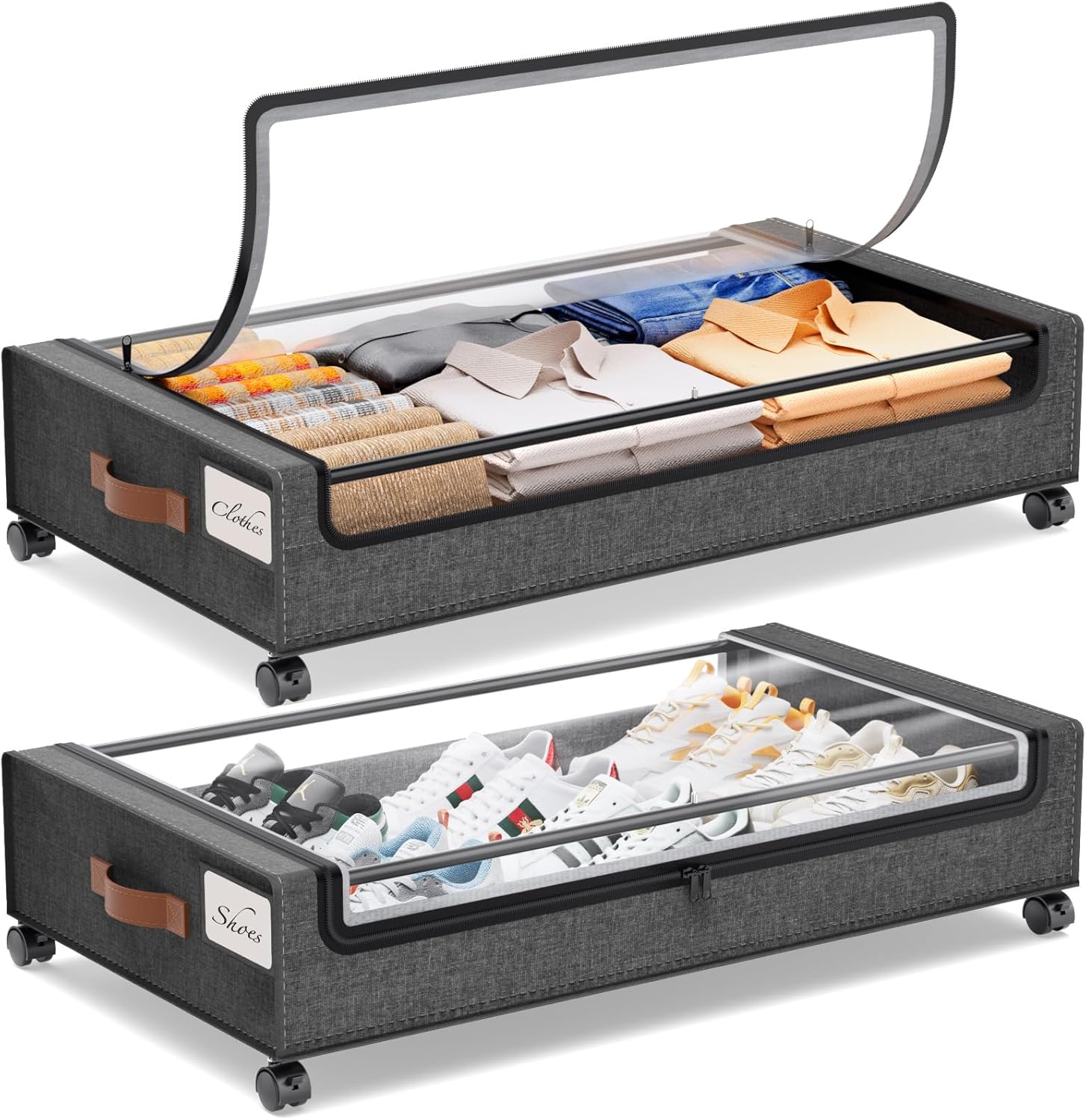 9 Best Space-Saving Products for Small Homes Yecaye Under Bed Storage with Wheels