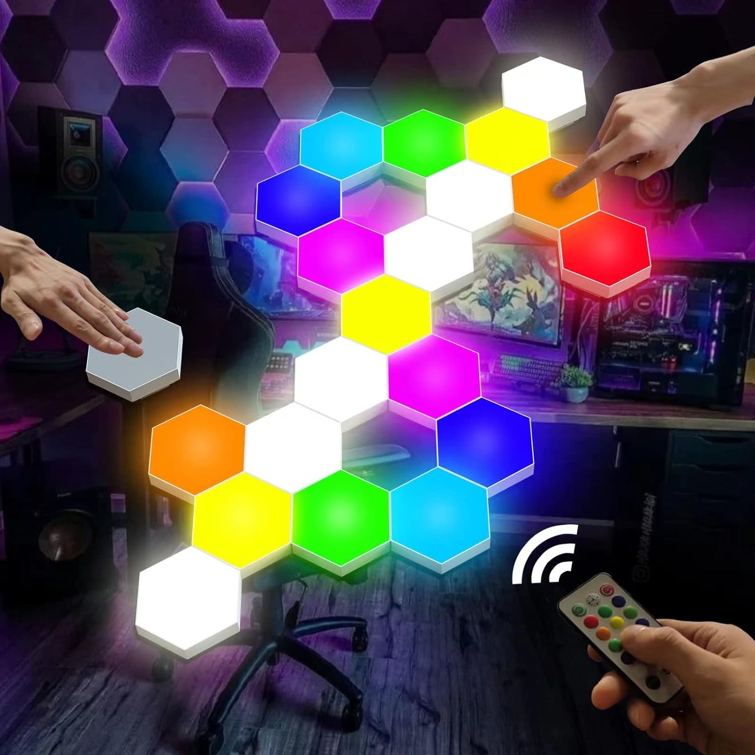 Vcwtty Hexagon Lights