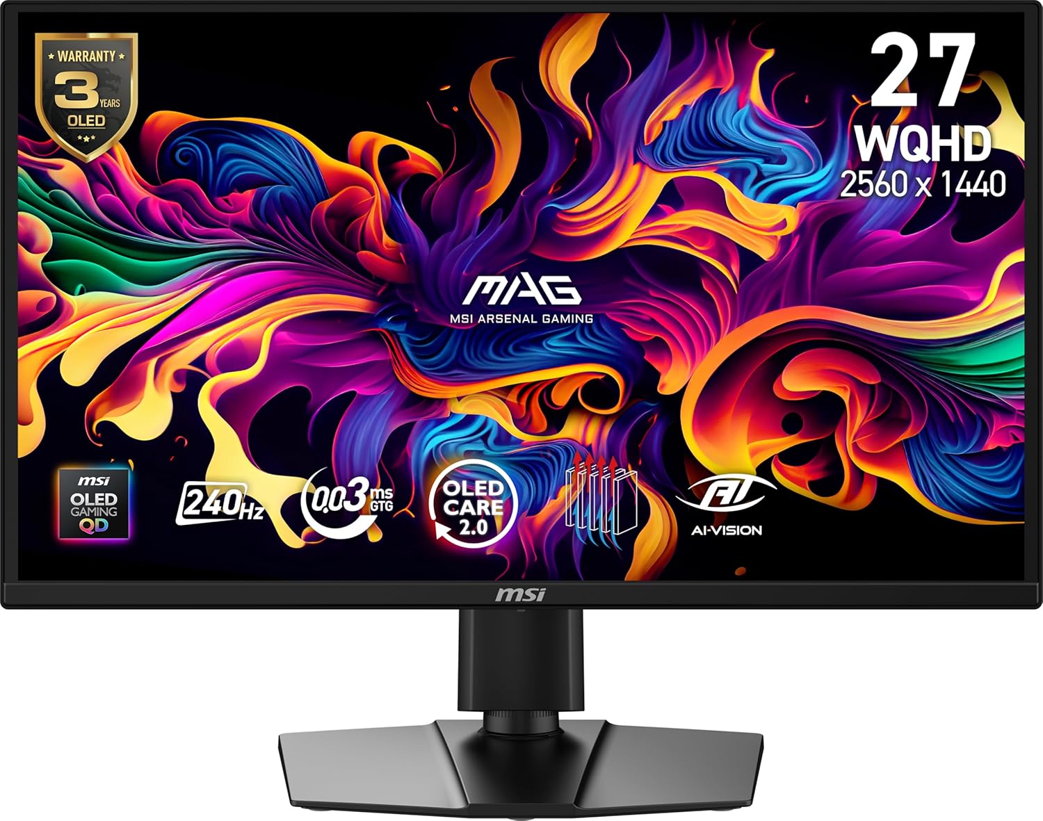 msi MAG 272QP QD-OLED X24 27-Inch WQHD Gaming Monitor