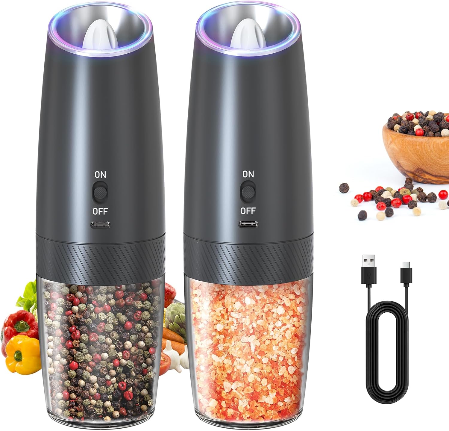 8 Best Smart Kitchen Tools for Modern Homes CIRCLE JOY Rechargeable Electric Salt and Pepper Grinder Set Gravity Salt and Pepper Mills