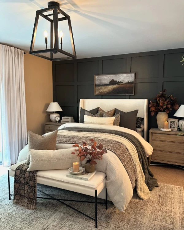 charcoal and amber haven bedroom fall decor ideas for ultimate comfort